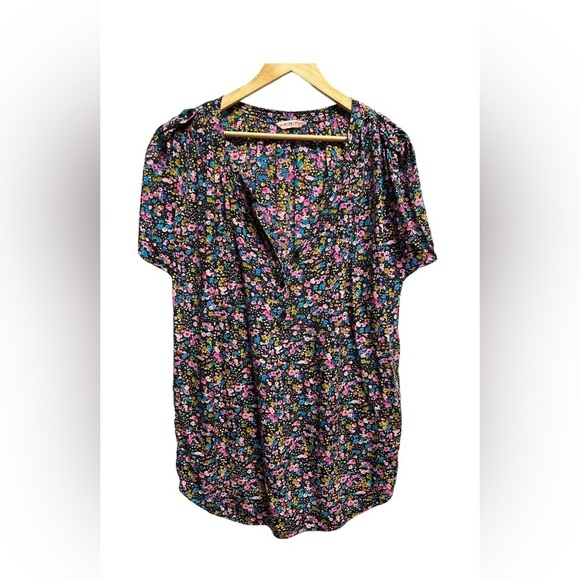 Rebecca Taylor 100% Silk Floral Cap Sleeve Mini Shift Dress | Size 0 - Picture 1 of 5